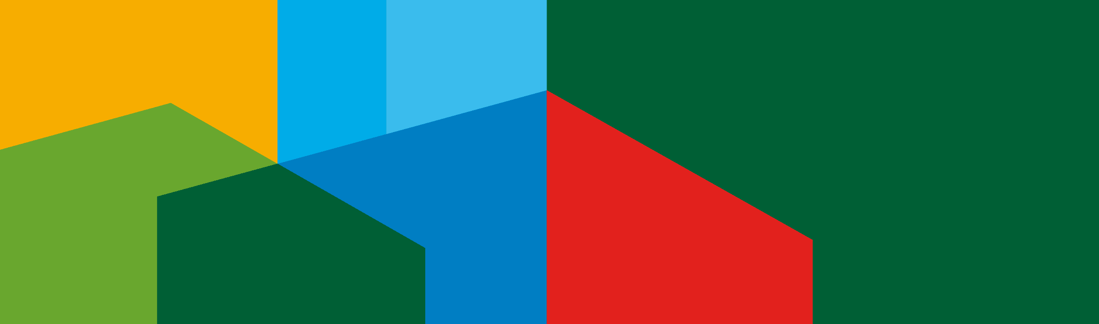 geometryczny, kolorowy wzór z logo 3d dla dewelopera outletów modowych Fashion House Group