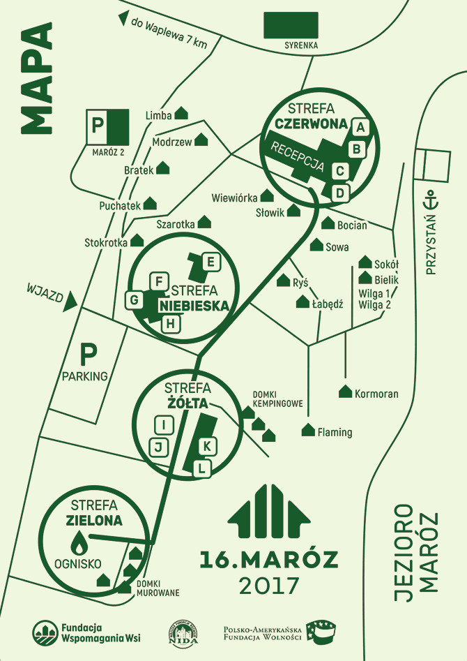 Projekt mapki terenu Ogólnopolskich Spotkań Organizacji Działających na Obszarach Wiejskich, Maróz 2017