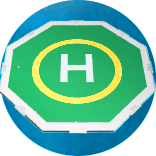 inspiracja do logo audytów helipadów: lądowisko helikoptera