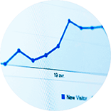 inspiracja do logo firmy marketingu internetowego: wykres statystyk