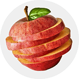 inspiracja do logo producenta żywności roślinnej: pokrojony owoc