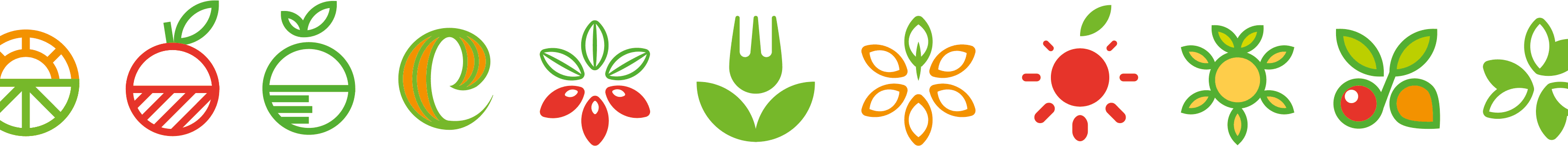 liczba propozycji koncepcji projektu logo bez limitu na przykładzie marki zdrowej żywności