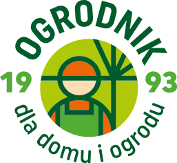 projekt logo sklepu ogrodniczego online, linearne i kolorowe z maskotką w postaci ogrodnika