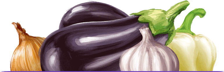 malowana ilustracja z warzywami ze składu pikantnego guacamole z chili na etykietę opakowania pasty warzywnej