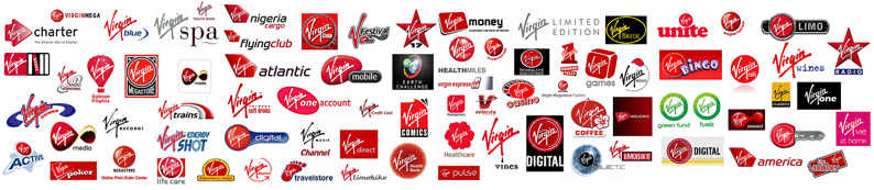 różne logo grupy Virgin