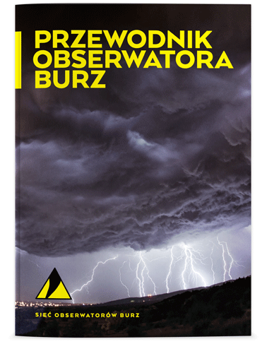 Efektowny projekt okładki Przewodnika Obserwatora Burz