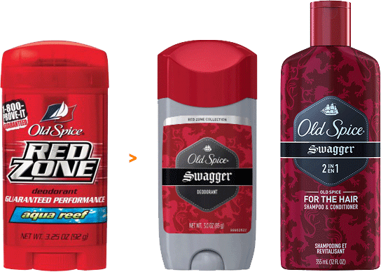 rebranding, odświeżenie projektu logo marki i opakowań kosmetyków Old Spice, zmiana na stylowy wizerunek z charakterem